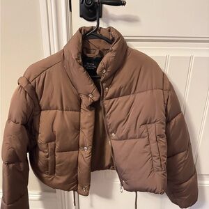 Bershka Brown Puffer Jacket